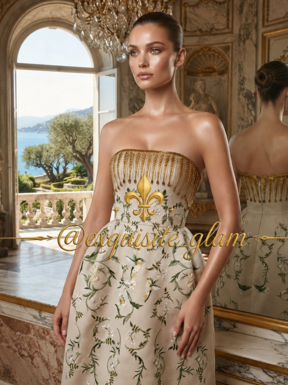 Gorgeous Couture Designer Wedding Evening Cocktail Luxury Embroidery Gown Dress
